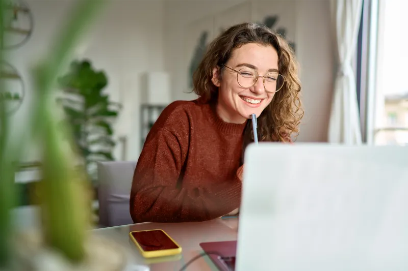 Girl at desk